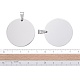 DIY Materials 201 Stainless Steel Flat Round Hand Stamping Blank Tag Pendants STAS-O044-125-4