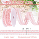 FINGERINSPIRE 10 Yards/9.14m Double Ruffle Lace Trim Pink (20mm) Wide Ruffle Stretch Elastic Edging Trim Pleated Fabric Lace Ribbon for DIY Dress Headwear Decoration and Gift Wrapping OCOR-WH0060-44B-2