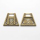 Filigree Trapezoid Plating Zinc Alloy Chandelier Components PALLOY-N0099-12-2