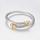 304 Stainless Steel Torque Bangles BJEW-G584-18A-2