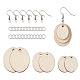 Yilisi kit per la creazione di orecchini pendenti in legno non finiti fai da te DIY-YS0001-17-1