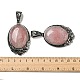 Gros pendentifs en quartz rose naturel G-Z050-04C-3
