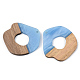 Ciondoli in resina opaca e legno di noce RESI-S389-050A-C01-2