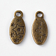 Bronze antique plaqué breloques ovales pendentifs pour la fabrication de bijoux X-MLF9878Y-NF-1