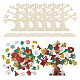 Ahandmaker クリスマスツリーフォームステッカー 6 セット  4 色の自己粘着サンタステッカー 3D ツリーディスプレイスノーフレークスタークリスマスツリー形状ステッカークリスマスパーティーや DIY クラフトプロジェクト用 DIY-NB0008-65-1