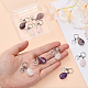 CHGCRAFT 10Pcs 2 Style Teardrop Gemstone Pet Collar Charms Natural Gemstone Pendants with Head Pins Split Rings Paw Print Charms for Pet Collars Keychain HJEW-CA0001-21-3
