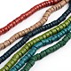 Flat Round Natural Coconut Beads Strands COCB-Q001-5mm-M-1