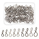 SUPERFINDINGS 270Pcs 9 Styles 304 Stainless Steel Fly Fishing Snap Hooks Fast Change Fly Hook Lure Snaps Combo Hook Snaps for Flies Jigs Lures FIND-FH0002-95-1