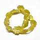 Natural Lemon Jade Leaf Bead Strands G-P071-93-2