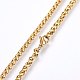 304 Stainless Steel Wheat Chain Necklaces NJEW-F227-05G-01-2