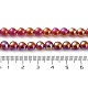 Fili di perline di agata rossa naturale elettrolitica G-Z038-B04-01AB-5