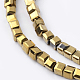 Electroplate Crystal Glass Faceted Cube Beads Strands EGLA-F013-A02-3