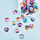 SUNNYCLUE 50Pcs 10 Style Starry Sky Printed Glass Cabochons 25mm Diameter Half Round Flat Back Glass Dome Cabochons for Photo Cameo Pendant Craft Jewelry Making GGLA-SC0001-02-5