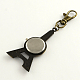 Retro Keyring Accessories Alloy Tower Watch for Keychain WACH-R009-074AB-2