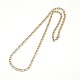 304 Stainless Steel Curb Chain/Twisted Chain Necklace Making STAS-A028-N120-2