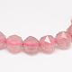 Natural Strawberry Quartz Beads Strands G-K066-15B-6mm-2