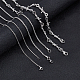 UNICRAFTALE about 9pcs 3 Styles 45-48cm Alloy Barb Wire Necklaces and Stainless Steel Rope & Box Chain Necklaces with Lobster Clasps Mixed Color Chains Set STAS-UN0017-04P-5