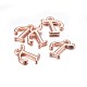 Rose Gold Plated Alloy Letter Pendants PALLOY-P097-05-T-2