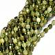Natural Green Garnet Beads Strands G-O201B-34-1