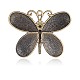 Cadmium Free & Lead Free & Nickel Free Alloy Rhinestone Butterfly Big Pendants PALLOY-E394-10AB-NR-2