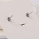 Hobbyhorse 304 inoxydable pendentifs en strass en acier et boucles d'oreille ensembles de bijoux SJEW-F125-15P-2