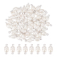UNICRAFTALE 50pcs 6mm Diameter Natural Cultured Freshwater Pearl Bead Connector Round Links Connectors Double Hole Metal Drop Charm Dangles Pendants Connectors for Jewelry Making PEAR-HY0001-03-1
