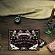 Creatcabin pendule radiesthésie tableau de divination ensemble noir rose crâne bois esprit planche parlante avec coeur planchette rectangle chasse aux esprits message métaphysique décoration pour Halloween 11.8 po DJEW-WH0324-033-7