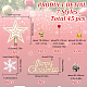 Benecreat 7 Stile Frohe Weihnachten Kunststoffanhänger Dekorationsset HJEW-BC0001-45-2