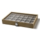 24 scatola per presentazione gioielli in legno con griglia ODIS-M007-03-1