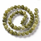 Brins de perles de jade naturel canada G-S362-124E-2