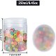 NBEADS 320 Pcs 3 Sizes Transparent Frosted Glass Beads Tiny Crystal Glass Round Loose Spacer Beads for Beading Jewelry Making FGLA-NB0001-02-7