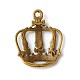 合金のチベット風チャーム  王の王冠  アンティークブロンズ  鉛フリー及びカドミウムフリーとニッケルフリー  34x28x4mm  穴：3.1mm X-K092U072-2