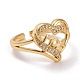 Mother's Day Theme Brass Micro Pave Cubic Zirconia Rings KK-K258-37G-RS-2
