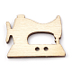 木製のボタンとカボション  混合形状  パパイヤホイップ  30~30.5x19~30x2.5mm  穴：2mm WOOD-S040-72-3