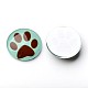 Motif de pawprint de chien lumineux dôme / verre demi-rond dos plat cabochons pour les projets de bricolage GGLA-UK0001-8mm-C06-3