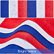 Benecreat 30 feuilles 3 couleurs thème fête de l'indépendance carrés feutre tissu DIY-BC0004-38-4