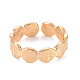 Текстурированные плоские круглые латунные кольца-манжеты для женщин KK-S356-572-NF-2