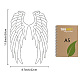 CREATCABIN Wings Rhinestone Iron on Decal Bling Angel Iron on Transfers Patches Decals Hot fix Appliques Repair Heat Transfer Glitter for T-Shirt Bags Clothes Letters Hats Party Silver 11.8x8.7Inch DIY-WH0508-002-2