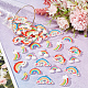 DICOSMETIC 48Pcs 8 Styles Colorful Rainbow Resin Pendants Cute Rainbow with Cloud Pendant Opaque Meteor Charm with Platinum Iron Loops for Jewelry Making DIY Decorative Accessories RESI-DC0001-02-4