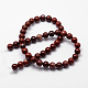 Chapelets de perles en jaspe rouge naturel G-K140-B-8mm-1