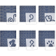 Benecreat 6 個フリーモーションキルティングテンプレートセット透明正方形アクリル定規とハート型  クマの足  カタツムリ  ダブル菱形  兎  ミシンキルティング用の音符模様 DIY-WH0172-938-1