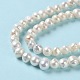 Fili di perle di perle d'acqua dolce coltivate naturali PEAR-E018-47-4