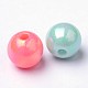 Perles rondes en acrylique plaqué de couleur AB SACR-Q109-8mm-M-2