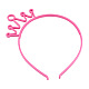 Bandes de cheveux en plastique couronne, avec des dents, accessoires de cheveux pour les filles, rose chaud, 160x135x6mm