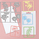 GLOBLELAND 2Pcs Flower Window Frame Cutting Dies Metal Palace Flowers Die Cuts Embossing Stencils Template for Paper Card Making Decoration DIY Scrapbooking Album Craft Decor DIY-WH0309-668-3