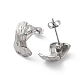 304 Stainless Steel Stud Earrings for Women EJEW-D095-16P-2