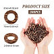 OLYCRAFT 300 Pcs Coconut Linking Rings 0.6 Inch Coconut Wood Linking Rings Coconut Brown Wood Linking Rings Round Ring DIY Accessories for Earring Necklace Bracelet Making DIY Jewelry Crafts COCO-WH0001-01A-2