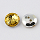 Botones redondos planos del diamante artificial de acrílico de Taiwán de 2-agujero BUTT-F015-11.5mm-30-2