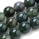 Chapelets de perles en agate mousse naturelle X-G-I199-06-8mm-1