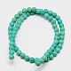 1 rondes brin synthétique turquoise perles brins X-TURQ-G106-8mm-02D-4
